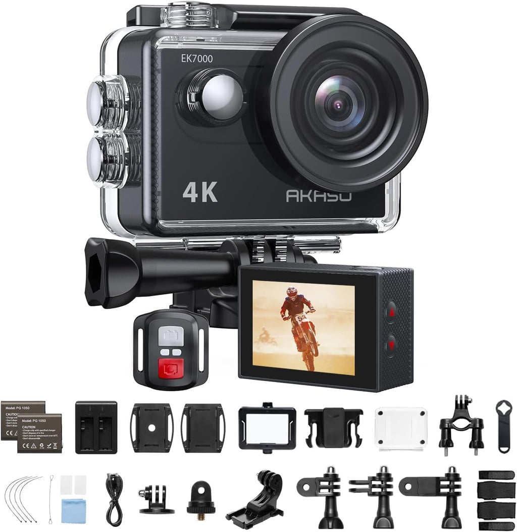 Caméra sport 4K sous-marine WiFi 20MP étanche 30m compatible accessoires