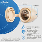 Prise connectée extérieure Matter WiFi étanche 12A 2500W Type F IP44