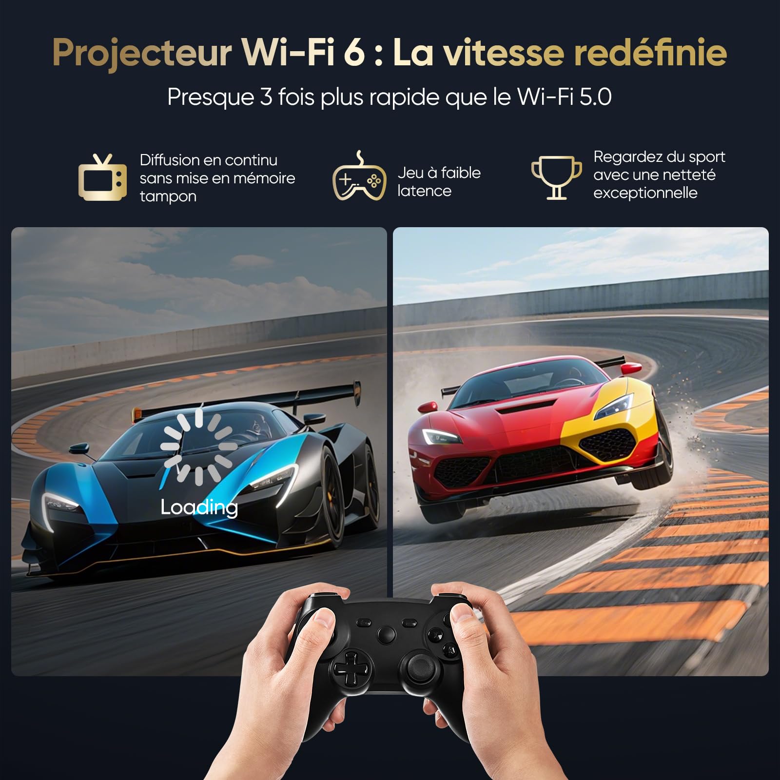 Vidéoprojecteur Google TV 2026 apps intégrées 4K home cinéma smart