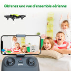 Mini drone caméra pour enfant — 3 batteries, protections d'hélices, photo & vidéo