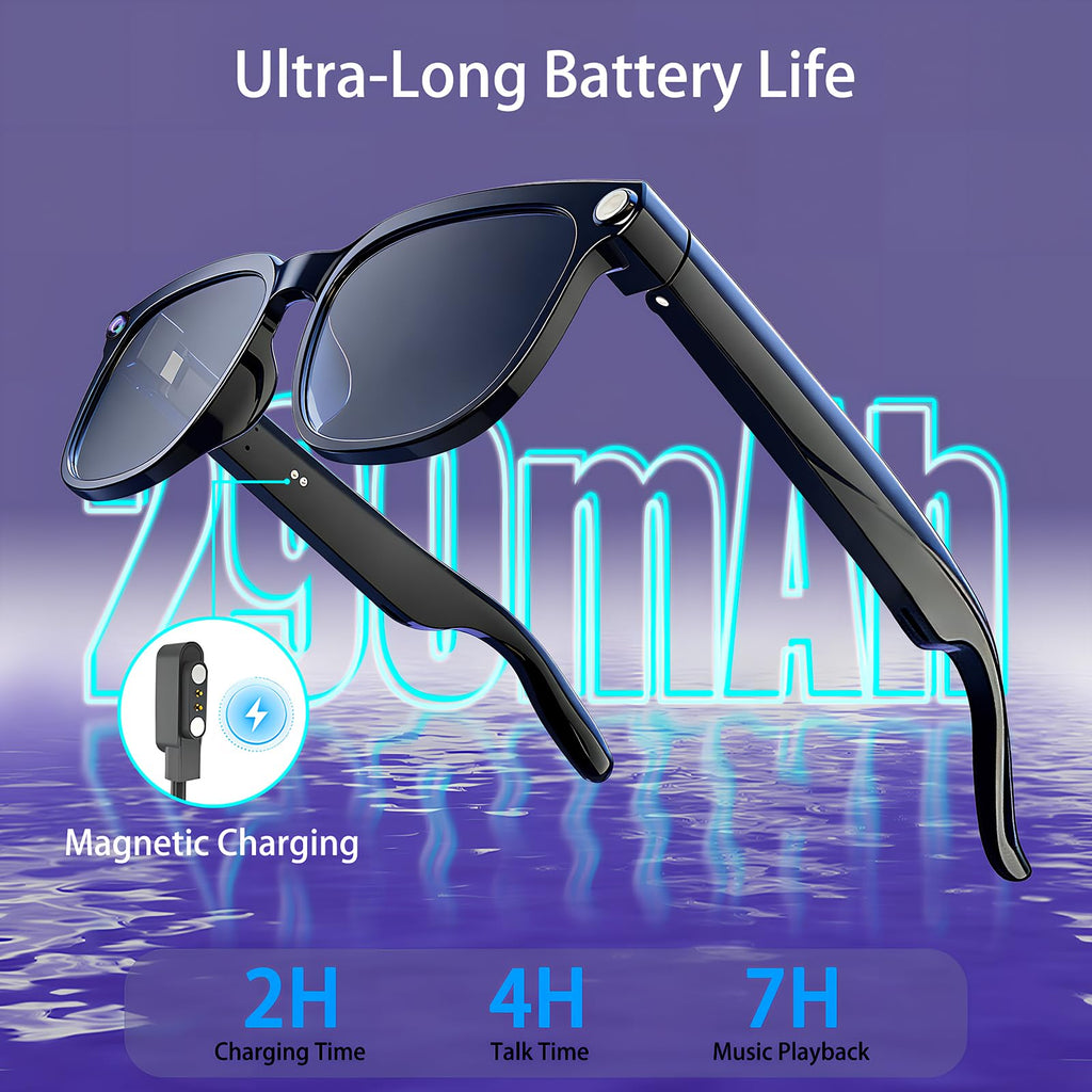 Lunettes connectées caméra 8MP 1080P traducteur IA intelligence artificielle