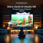 Vidéoprojecteur Full HD 1080P (4K pris en charge) — Google TV & Netflix, WiFi, Bluetooth, Dolby Audio, moteur lumineux fermé