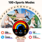 Montre connectée femme AMOLED 1,2 pouces appel Bluetooth fréquence cardiaque
