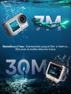 Caméra d'action 4K WiFi — double écran selfie, batterie 1000 mAh, time-lapse & slow motion, boîtier étanche