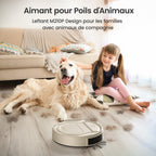 Robot aspirateur mince 2200Pa silencieux 55dB WiFi connecté app