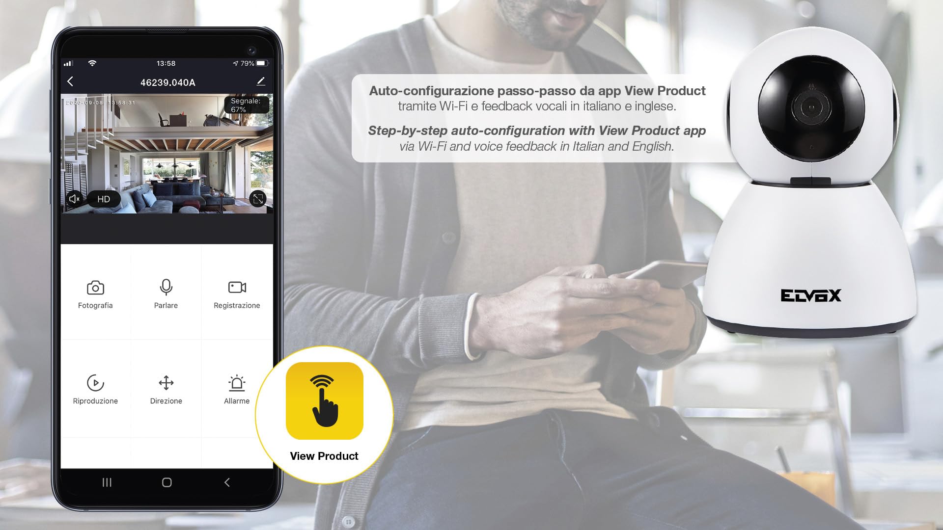 Caméra extérieure IP WiFi 3 MP — audio bidirectionnel, notifications app, carte SD jusqu'à 128 Go