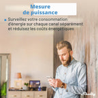 Interrupteur volet roulant connecté WiFi 2 canaux 16A mesure énergie