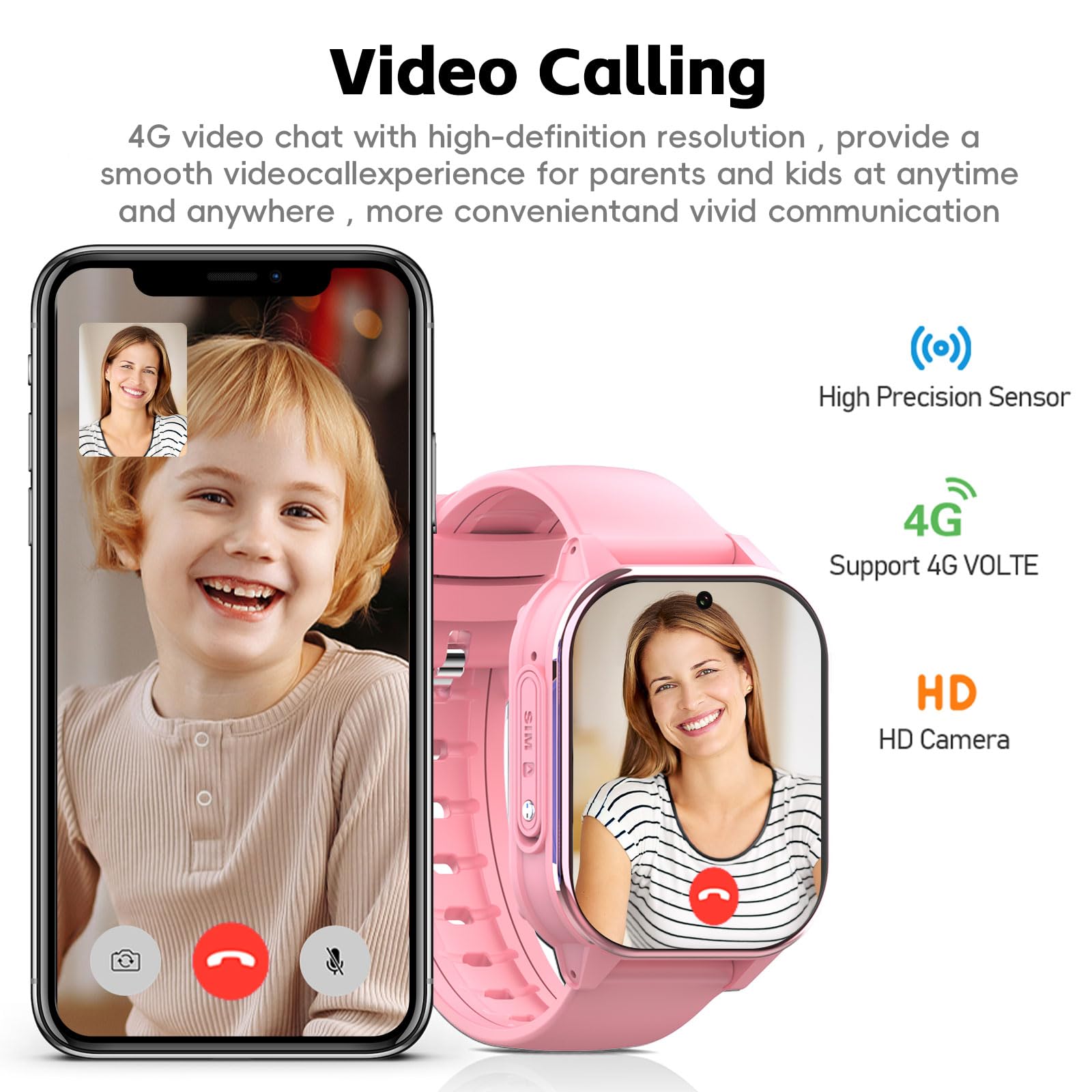 Montre connectée enfant GPS 4G WiFi Bluetooth appel vidéo batterie 900mAh