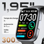Montre connectée homme femme 1,95" HD — appels Bluetooth, 112 modes sport, IP68