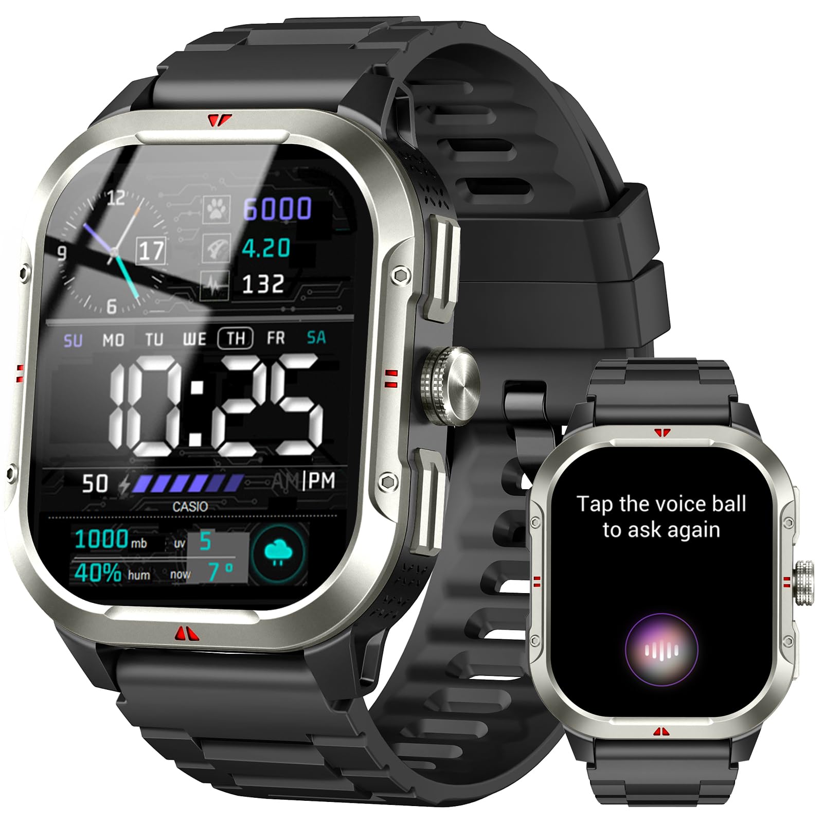 Montre connectée homme GPS intégré 2,06 pouces HD appel Bluetooth sport