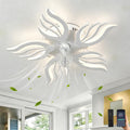 Ventilateur de plafond lustre LED — télécommande et application — vue 1