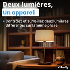 Interrupteur volet roulant connecté WiFi 2 canaux 16A mesure énergie