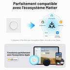Interrupteur lumière intelligent Matter 2 canaux WiFi compatible Alexa