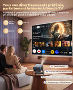 Vidéoprojecteur 4K Google TV 1300 ANSI home cinéma enceinte 36W