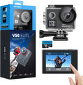 Caméra sport 4K 60fps 20MP action cam 64Go double écran V50 Elite