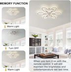 Ventilateur de plafond LED silencieux — 6 vitesses, télécommande — vue 4