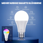 Ampoules LED connectées E27 (lot de 2) — WiFi + Bluetooth, 16 millions de couleurs, 850 lm, compatible Alexa & Google