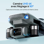 Drone caméra 4K UHD pliable — capteur 12 MP, FPV 5G, 2 batteries (36 min), sac