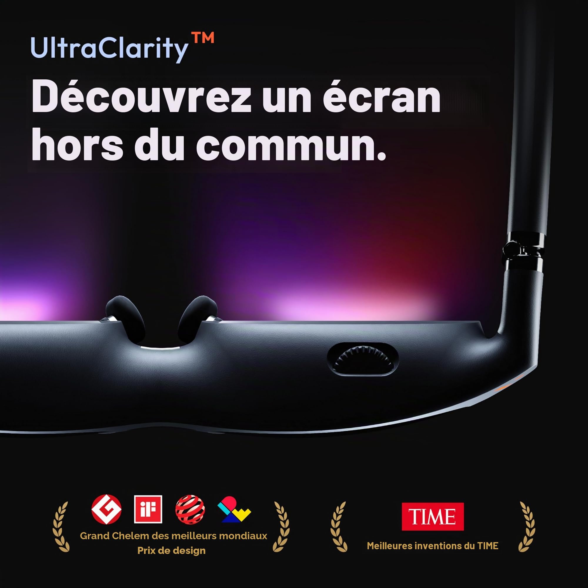 Lunettes XR AR Pro écran 135 pouces 120Hz 1000 nits audio Harman film