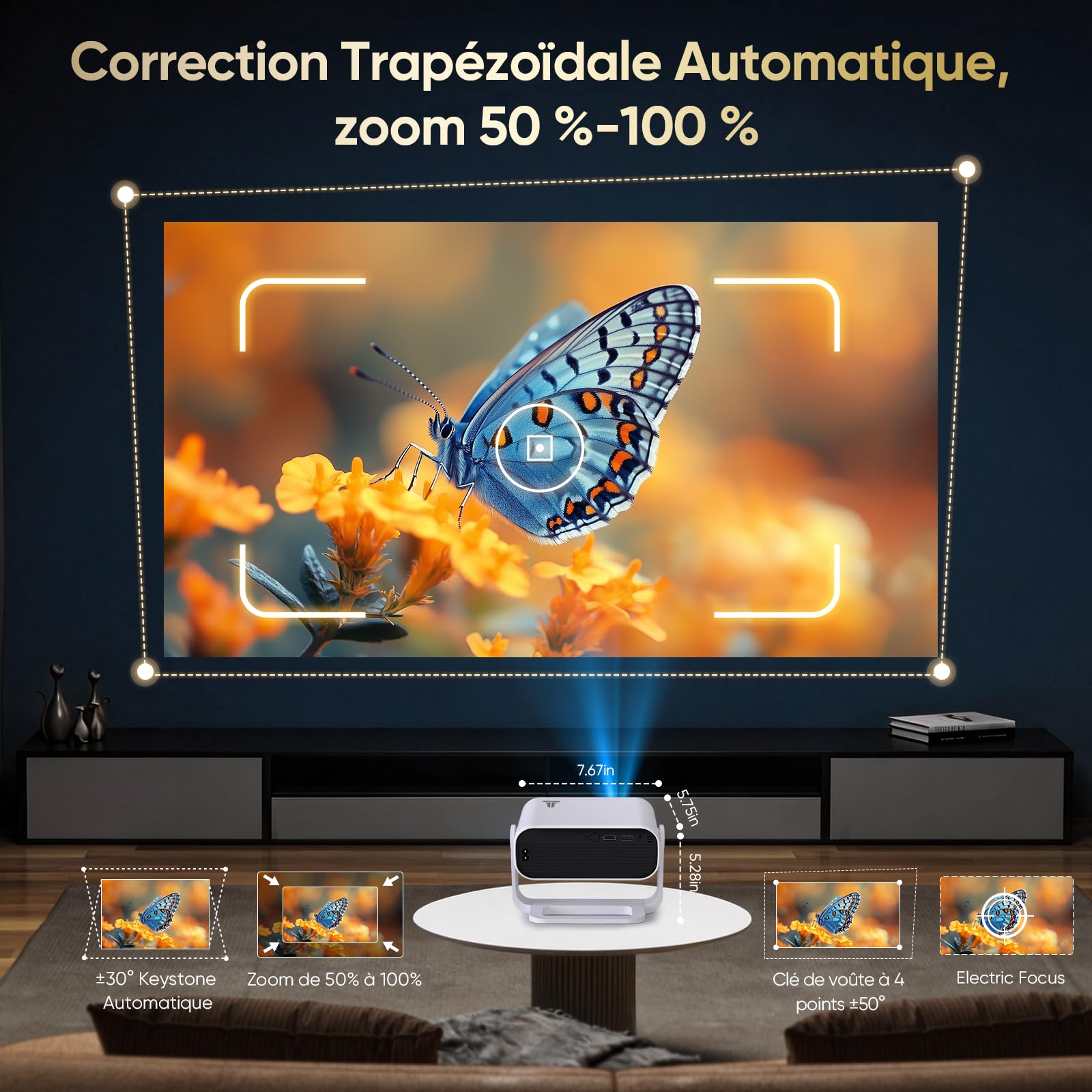 Vidéoprojecteur Google TV 2026 apps intégrées 4K home cinéma smart