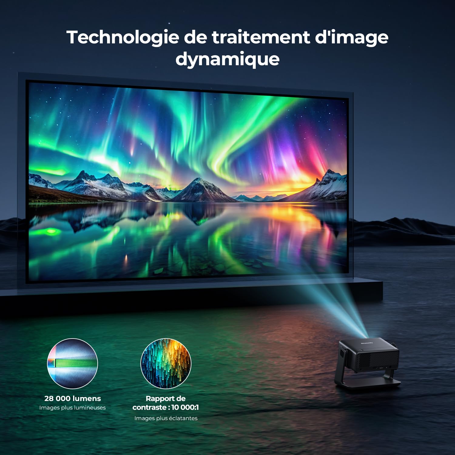 Vidéoprojecteur 1080P 28000 lumens Netflix intégré compatible 4K smart