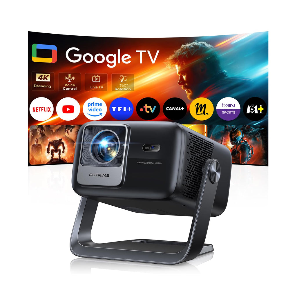 Vidéoprojecteur 4K Google TV 1300 ANSI home cinéma enceinte 36W
