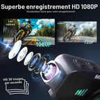Caméra sport casque moto 1080P grand angle 120°-360° carte TF 32Go