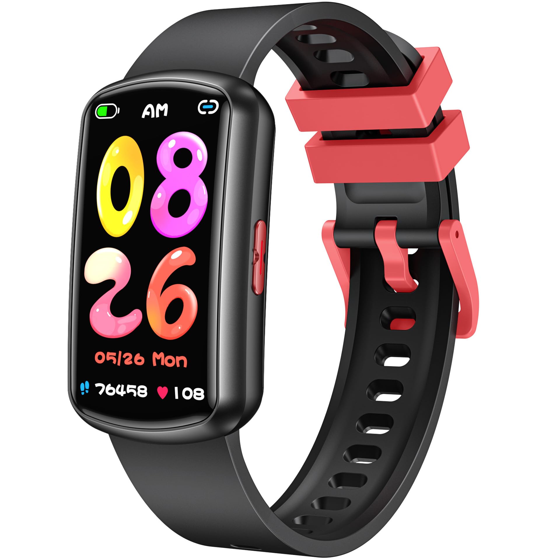 Montre connectée enfant sport 1,47" — podomètre, sommeil, rappels (fille garçon)