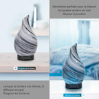 Diffuseur d'huiles essentielles verre soufflé 150 ml — ultrasons silencieux, lumière d'ambiance, 4 modes, arrêt auto
