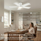 Ventilateur de plafond 122 cm LED 3 couleurs — moteur DC silencieux — vue 2