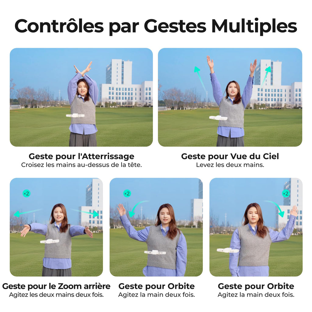 Drone caméra 4K suivez-moi mains libres GPS stabilisé longue autonomie