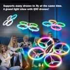 Drone caméra HD LED — maintien d'altitude, mode sans tête, 2 batteries