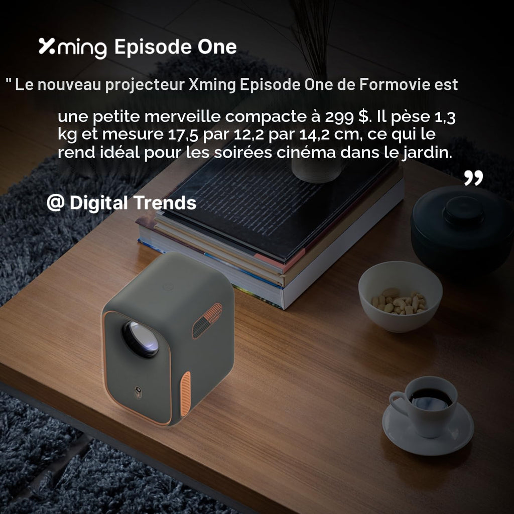 Vidéoprojecteur Full HD 1080P (4K pris en charge) — Google TV & Netflix, WiFi, Bluetooth, Dolby Audio, moteur lumineux fermé