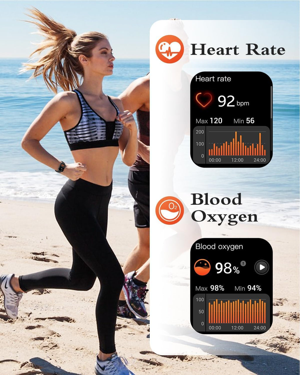 Montre connectée homme femme AMOLED 1,83" — appels Bluetooth, 113 modes sport, IP68