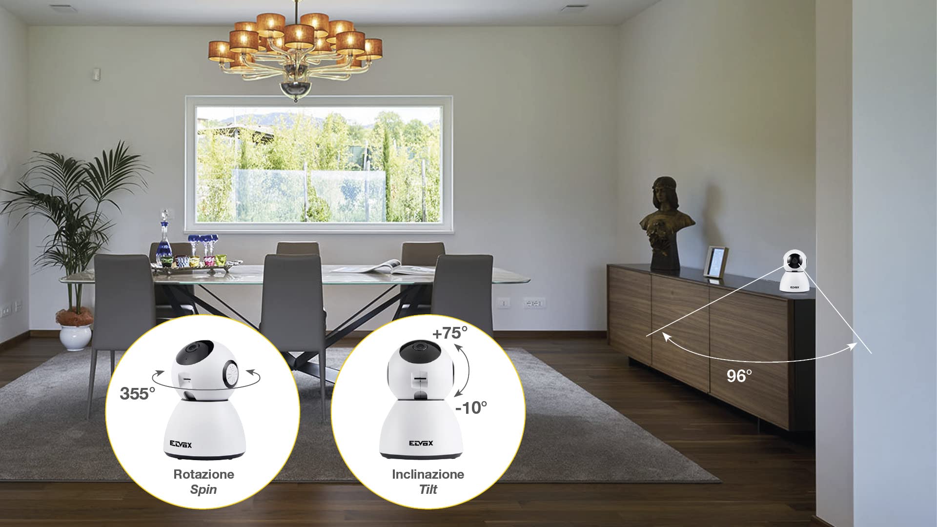Caméra extérieure IP WiFi 3 MP — audio bidirectionnel, notifications app, carte SD jusqu'à 128 Go