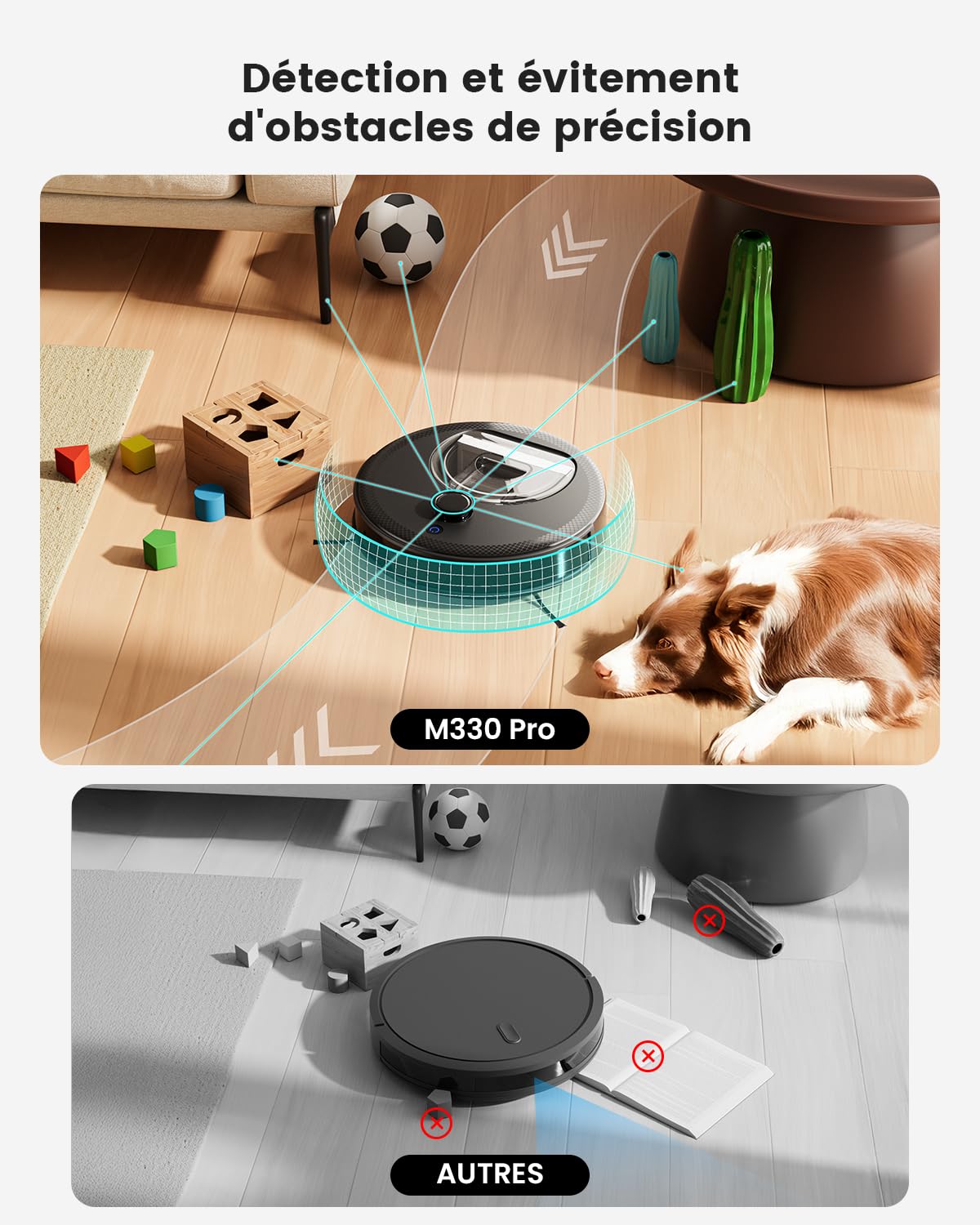 Robot aspirateur laveur 3 en 1 5000Pa navigation dToF cartographie auto