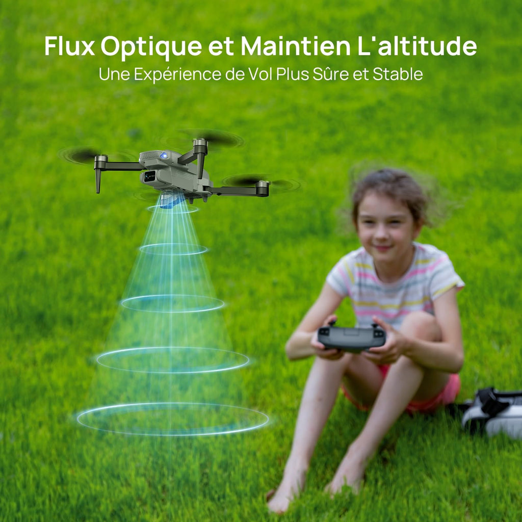 Drone caméra 4K UHD pliable — capteur 12 MP, FPV 5G, 2 batteries (36 min), sac