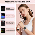 Montre connectée femme 1,8" — appels Bluetooth, Alexa, 120 modes sport, IP68