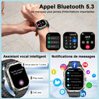 Montre connectée homme GPS intégré 2,06" — appels Bluetooth, 110 modes sport, IP68