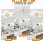 Ventilateur de plafond lustre LED — télécommande et application — vue 4