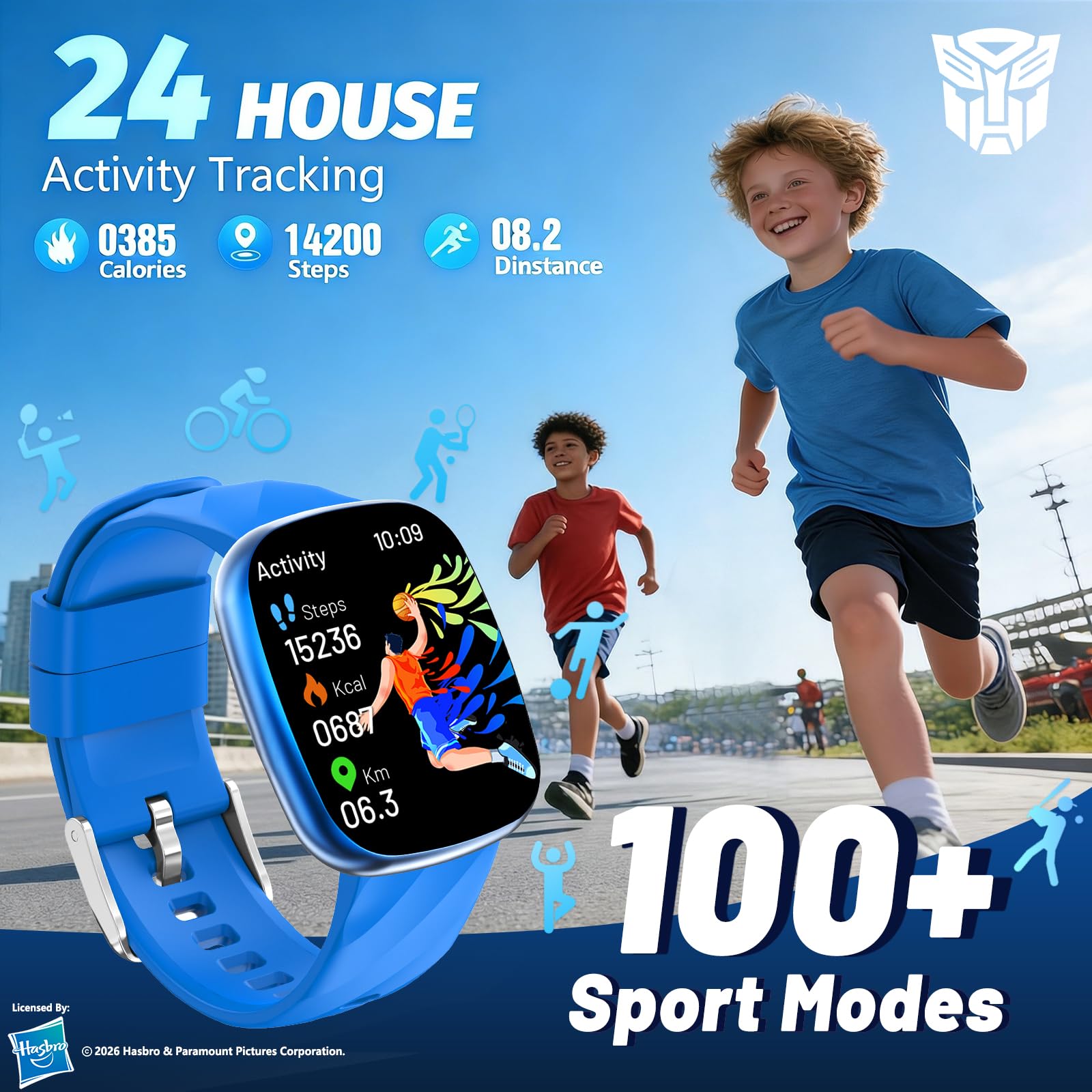 Montre connectée enfant sport appel Bluetooth GPS activité physique