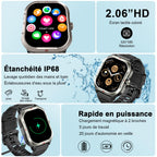 Montre connectée homme GPS intégré 2,06 pouces HD appel Bluetooth sport