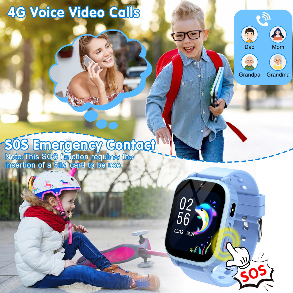 Montre connectée enfant 4G GPS appel vidéo téléphone SOS sécurité