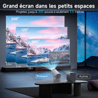 Vidéoprojecteur WiFi 6 & Bluetooth 5.4 — apps intégrées, image alignée automatiquement, installation rapide