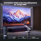 Vidéoprojecteur 4K Netflix Dolby autofocus keystone 30000 lumens WiFi