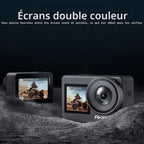 Caméra sport 4K étanche double écran tactile 64Go IPX8 action cam