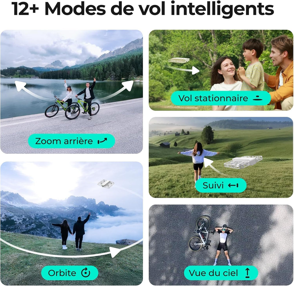 Drone caméra 4K suivez-moi mains libres GPS stabilisé longue autonomie