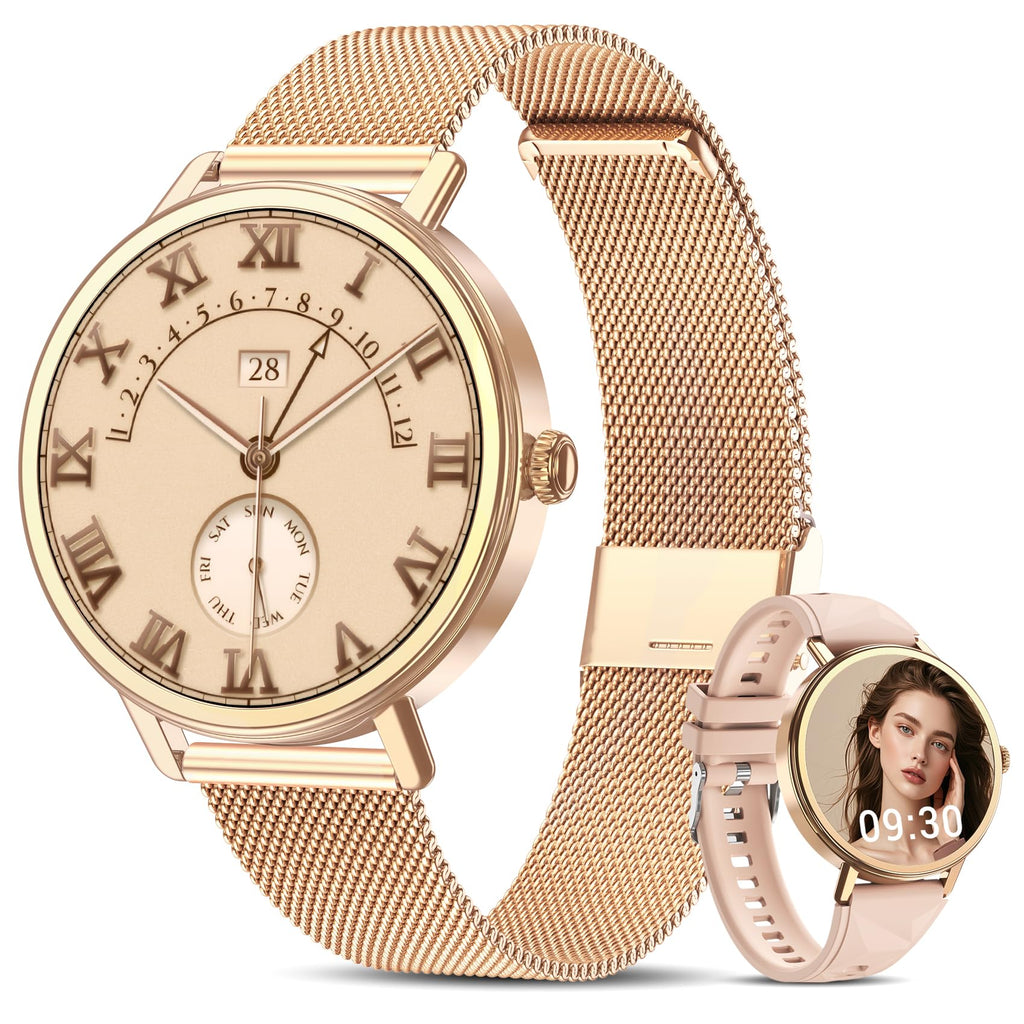 Montre connectée femme appel Bluetooth écran HD 1,26 pouces Bluetooth 5.4
