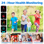 Montre connectée enfant garçon fille — 100+ modes sport, suivi santé, IP68