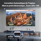 Vidéoprojecteur intelligent Full HD 1080P natif — applications intégrées, WiFi & Bluetooth, home cinéma sans fil